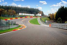 The view down to eau rouge at the start of the 1955 race. Preview Guide Spa