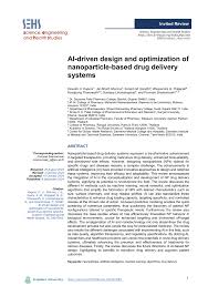 PDF) AI-driven design and optimization of nanoparticle-based drug delivery  systems