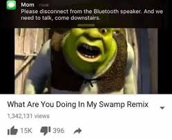 Dopl3r Com Memes Mom Now Please Disconnect From The Bluetooth Speaker And We Need To Talk Come Downstairs What Are You Doing In My Swamp Remix 1342131 Views 15k 396