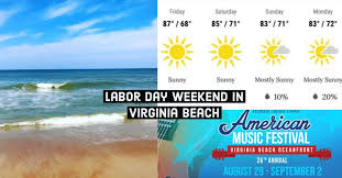 Virginia beach weather forecast updated daily. Perfect Weather For Labor Day Weekend Great Music Events Virginia Beach Oceanfront Hotel