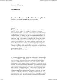 Maybe you would like to learn more about one of these? Pdf Semiotics And Poetry Why The Relational Axes Might Yet Increase Our Understanding Of Poetic Practice