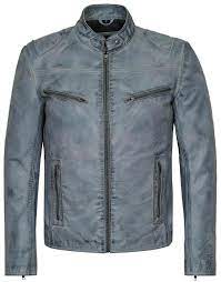 Speed Mens Light Grey Jacket Stone Washed Biker Style 100 Leather Sr02 Grey Leather Jacket Mens Leather Jacket Men Leather Jacket