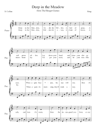 Deep In The Meadow Sheet Music Song Notes Bedtime Songs