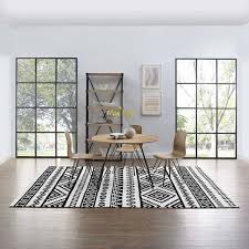 Black And White Boho Rug Small Freedman Geometric Moroccan Tribal Black White Area Rug 234 Liked On Polyvore Featuring Ho Rugs In Living Room White Rug Living Room Living Room Area Rugs