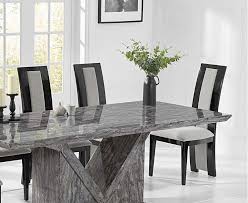 Mocha 220cm Grey Marble Dining Table With Raphael Chairs Dining Table Marble Dining Table Solid Wood Dining Chairs