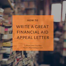 Training is expected to cost 100,000 ruble per year. How To Write A Financial Aid Appeal Letter College Essay Guy