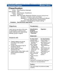Classification Lesson Plan For 3rd 6th Grade Lesson Planet