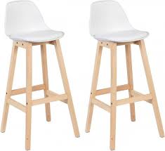 The coviar counter table set raises the bar on how beautiful simplicity can be. Breakfast Kitchen Counter Chairs Bar Stools Set Of 2 White Woltu Eu