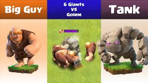 At level 6, the giant upgrades his cuffs and knuckles to a black metal. Every Level Giants Vs Every Level Golem Clash Of Clans Youtube