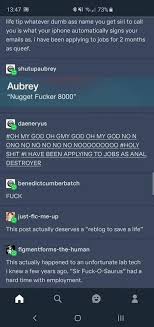 I really want to know some more funny names for siri to call me. Not Sure If This Has Been Posted Before But Apparently Siri Automatically Uses The Name You Gave It For Yourself As An Email Signature Meme Guy