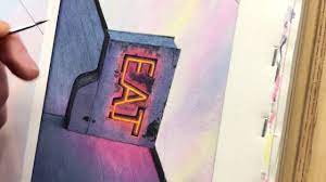 There are lots of reasons why we have difficulty starting something new like watercolor painting. Steve Kozar Close Up Painting Demo Neon Sign Youtube