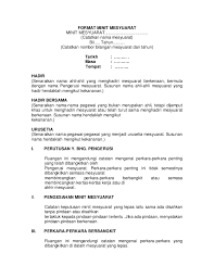 We are a sharing community. Format Minit Mesyuarat