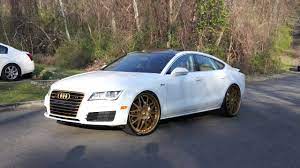 Maybe you would like to learn more about one of these? White Audi On Gold Brushed Forgiato Wheels At Mlk Park Youtube