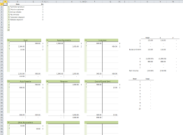 001 T Account Template Excel Taccounts1 Rare Ideas Ledger