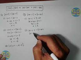 Dalam menyelesaikan pertidaksamaan nilai mutlak dibutuhkan pertidaksamaan bentuk aljabar yang ekuivalen dengan pertidaksamaan tersebut. Cara Menyelesaiakan Persamaan Nilai Mutlak Ifxi Igxi Youtube