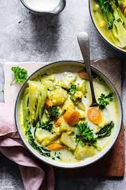 Pak Choi In Coconut Milk Soup Food Photography Aerial View Premium Image By Rawpixel Com Moni Coconut Milk Soup Food Photography Vegetarian Recipes Healthy