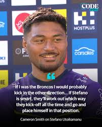 Storm legend Cameron Smith has backed Stefano Utoikamanu's plan to rattle  'stuck up' Broncos 👀 FULL STORY 👉 bit.ly/4pOFEKi