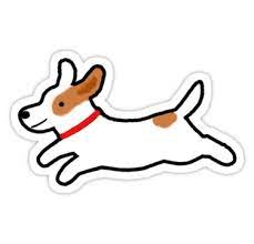 Cute Jack Russell Terrier Running Dog Sticker By Jenn Inashvili Jack Russell Terrier Jack Russell Cute Dog Drawing