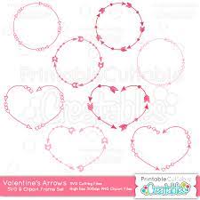 Download Valentine Monogram Arrow Frames Svg Cutting Files Clipart