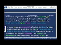 Task 1 Bar Chart Coffee Tea In 7 Countries Youtube