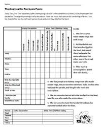 Check spelling or type a new query. Thanksgiving Fun Activities 6 Logic Puzzles Brain Teasers For Middle School