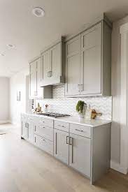 Light grey shaker style kitchen cabinets. Kitchen Kitchen Cabinet Styles Grey Painted Kitchen Greige Kitchen Cabinets