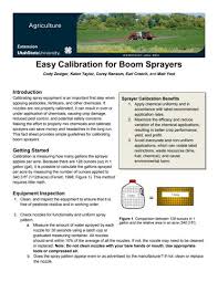 Easy Calibration for Boom Sprayers by Utah State University Extension