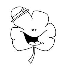 Three leaf clover coloring page. Top 20 Free Printable Four Leaf Clover Coloring Pages Online