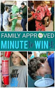 Minute To Win It Game Ideas Family Party Games Kids Party Games Family Games To Play