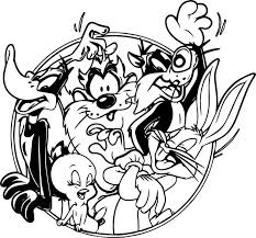 The Looney Tunes Circle Coloring Page Looney Tunes Coloring Pages Looney