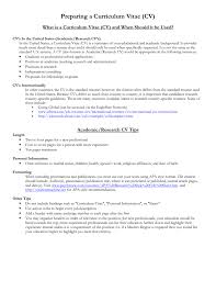 preparing a curriculum vitae (cv)