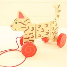 Pull Along Cat Toy Wooden Pull Along When I Was A Kid When I Was A Kid For All Wooden Toys And Traditional Toys Cat Toys Traditional Toys Toddler Toys