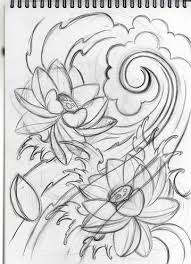Japanese Lotus Tattoo Designs Flower Tattoo Drawings Oriental Tattoo Line Drawing Tattoos