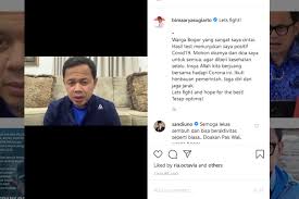 Check spelling or type a new query. Positif Covid 19 Bima Arya Minta Doa Masyarakat