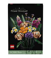 Two beautiful bouquets of mixed flowers in womans hands. Lego Creator Expert 10280 Flower Bouquet Age 18 Building Blocks 2021 756pcs