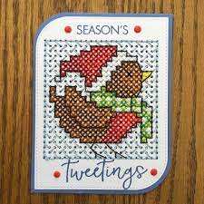 From modern and abstract to classical fine art and vintage cross stitch designs. Cross Stitch Christmas Card Season S Tweetings Here Is Another Tweeting Bird I Used The Pape Cross Stitch Patterns Christmas Cross Stitch Cards Cross Stitch
