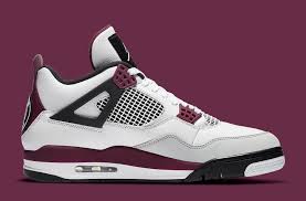 Bordeaux purple and black coat the signature rubber wings, lace cages, and midsole. Where To Buy The Air Jordan 4 Psg Dailysole