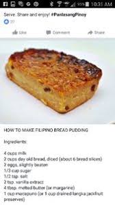 Filipino Bread Pudding Filipino Food Dessert Filipino Bread Recipe Recipes