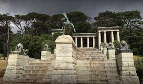 The drive to rhodes memorial monument on the slopes of table mountain. Rhodes Memorial South African History Online
