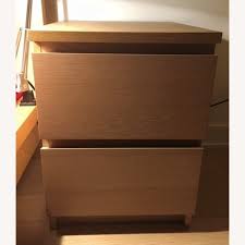 Ikea kallax 58x 58 shelf $100. Ikea Malm 2 Drawer Chest In Brown Stained Ash Veneer Aptdeco