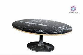 Oval handwoven black rattan table with glass top $639.00 sale $359.00 Coffee Table Parme Oval Marble Tables Eichholtz Online Flowerfeldt