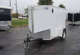 5 X 8 White Cargo Trailer With Rear Double Swing Doors This Is A Very Nice 5 X 8 Cargo Trailer With Swing Rear Doors St Cargo Trailers Double Swing Cargo
