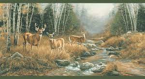 The great collection of deer wallpaper borders for desktop, laptop and mobiles. Tallulah Sage Steele Creek Deer Wallpaper Border Ttl01611b