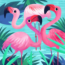 Flamingo Party On Behance Flamingo Party Bird Artwork Illustration