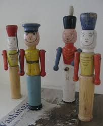 1930s Joy Toy Co Wooden Toy Soldiers Set Of Four Etsy Wooden Toys Toy Soldiers Wooden
