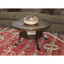 This is our new coffee table which consists of wooden. Powell Franklin Wood And Metal Coffee Table In Rustic Umber Brown 16a8243ct