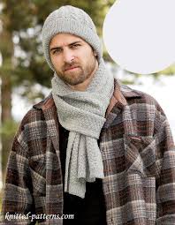 Cabled hat and scarf by drops design. Men S Hat And Scarf Knitting Patterns Free