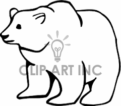 clipart of black and white line art outline of bear 130038 art outline black and white line art bear clipart