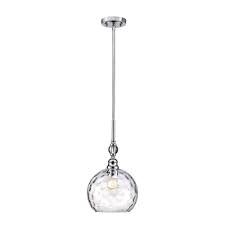 Home Decorators Collection Letezia 1 Light Polished Chrome Pendant Dc C2707 The Home Depot