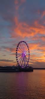 Apple iphone 11 pro max wallpapers hd. Ship Ferris Wheel River Clouds Sunset 1242x2688 Iphone 11 Pro Xs Max Wallpaper Background Picture Image
